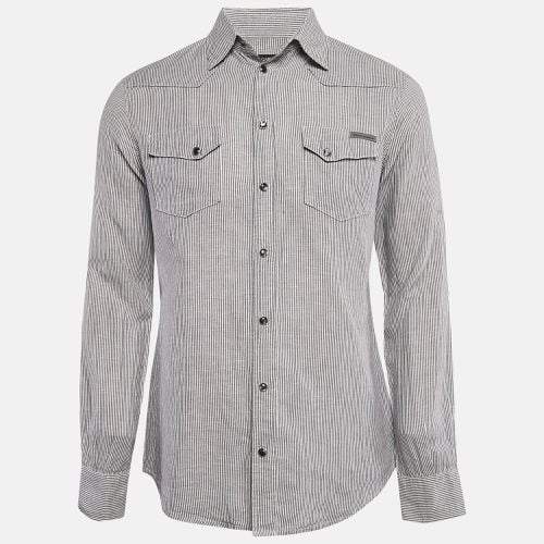 Stripe Cotton Button Front Shirt M - Dolce & Gabbana - Modalova