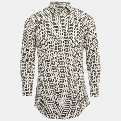 Dolce & Gabbana White Printed Cotton Long Sleeve Shirt M - Dolce & Gabbana - Modalova