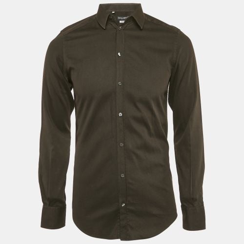 Gold Textured Cotton Shirt M - Dolce & Gabbana - Modalova