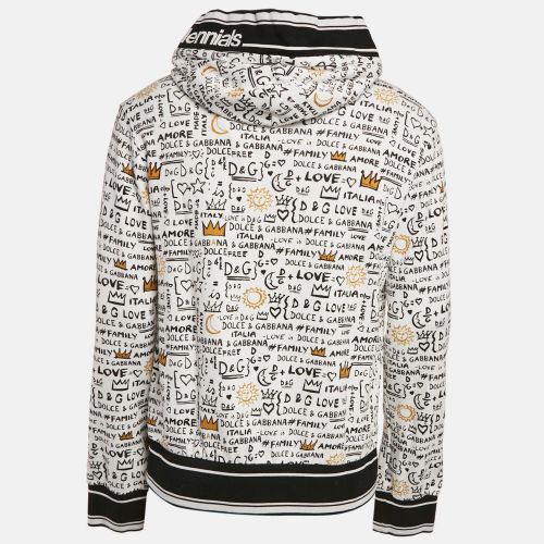 Graffiti Print Jersey Cotton Knit Sweatshirt XL - Dolce & Gabbana - Modalova