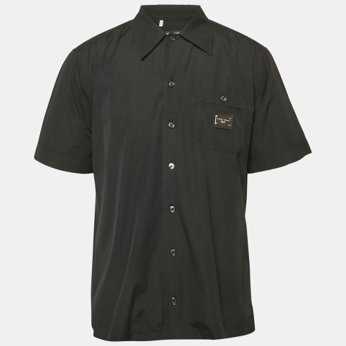 Dolce & Gabbana Black Cotton Short Sleeve Shirt M - Dolce & Gabbana - Modalova