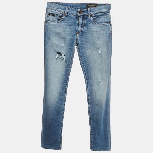 Dolce & Gabbana Blue Distressed Denim Classic Jeans M Waist 32" - Dolce & Gabbana - Modalova