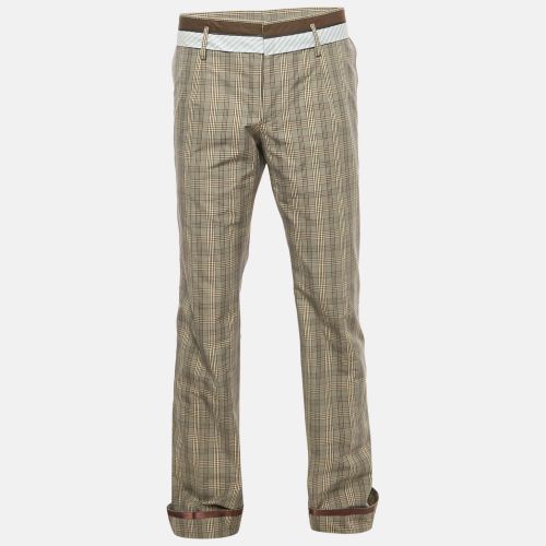 Dolce & Gabbana Brown Plaid Cotton Trouser XL - Dolce & Gabbana - Modalova