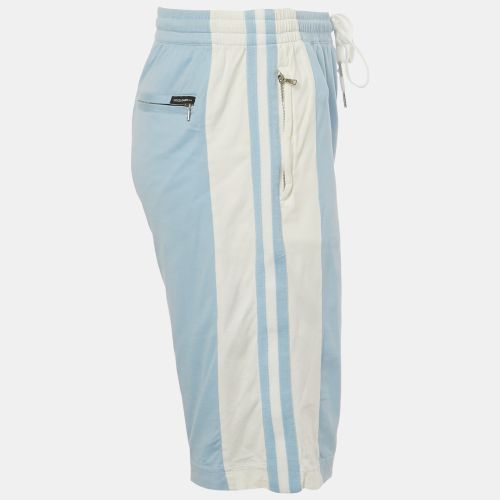 Blue Striped Cotton Jersey Shorts S - Dolce & Gabbana - Modalova