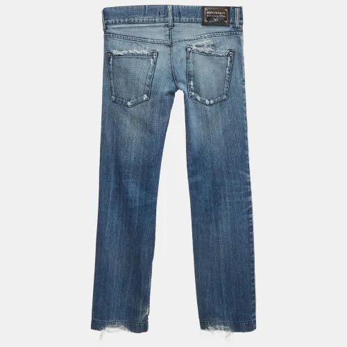 Distressed Denim Slim Fit Jeans M/Waist 32" - Dolce & Gabbana - Modalova