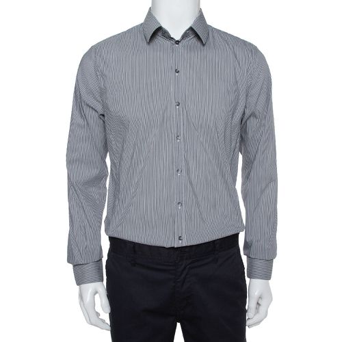 Dolce & Gabbana Grey Striped Cotton Button Front Sicilia Shirt XL - Dolce & Gabbana - Modalova