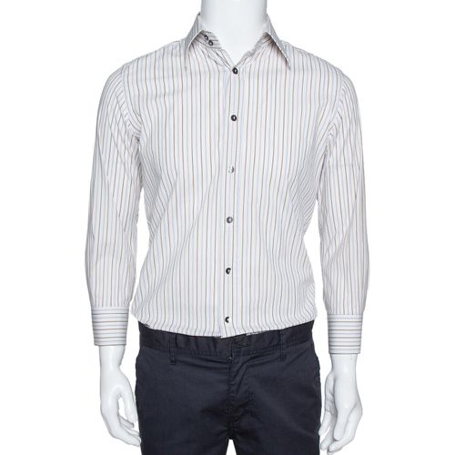 Dolce & Gabbana Multicolor Striped Cotton Slim Fit Button Front Shirt S - Dolce & Gabbana - Modalova