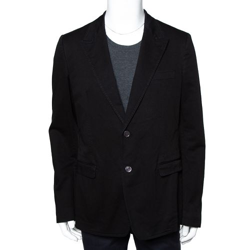 Dolce & Gabbana Black Denim Button Front Blazer XXL - Dolce & Gabbana - Modalova