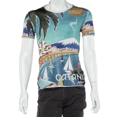 Catania Tropical Ringer Printed Cotton T-shirt XS - Dolce & Gabbana - Modalova