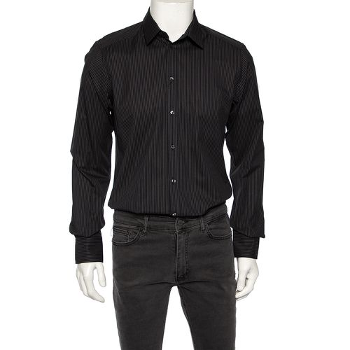 Dolce & Gabbana Black Striped Cotton Gold Label Shirt M - Dolce & Gabbana - Modalova