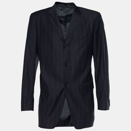 Midnight Striped Wool Single Breasted Blazer XL - Dolce & Gabbana - Modalova