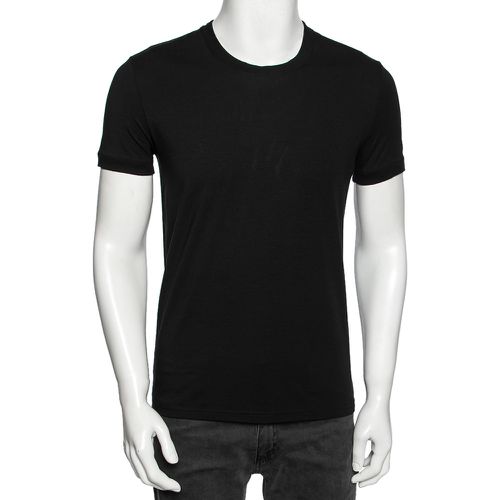 Dolce & Gabbana Black Cotton Crew Neck Short Sleeve T-Shirt S - Dolce & Gabbana - Modalova