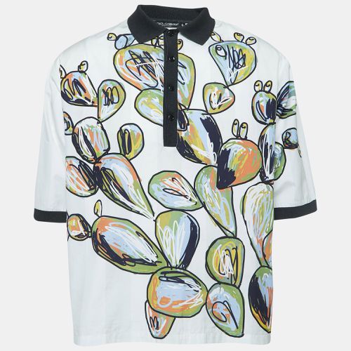 Sketch Print Oversized Polo Shirt S - Dolce & Gabbana - Modalova