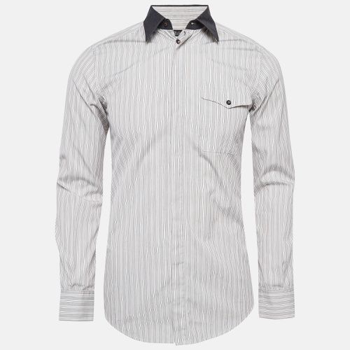 Dolce & Gabbana White Pinstripe Cotton Long Sleeve Shirt S - Dolce & Gabbana - Modalova