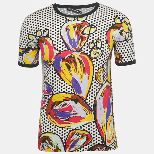 Dolce & Gabbana Multicolor Dotted & Scribbled Print Cotton Half Sleeve T-Shirt S - Dolce & Gabbana - Modalova