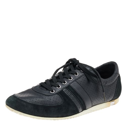 Dolce & Gabbana Black Suede And Leather Low Top Sneakers Size 44 - Dolce & Gabbana - Modalova