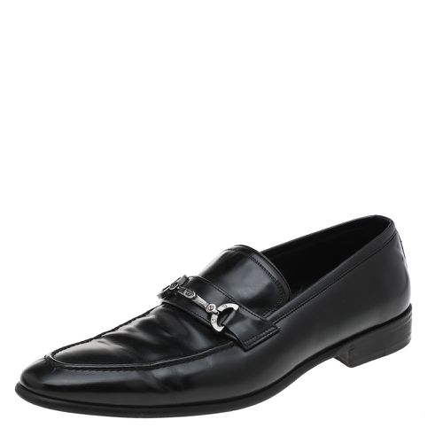 Dolce & Gabbana Black Leather Slip On Loafers Size 44 - Dolce & Gabbana - Modalova