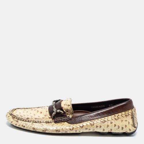 Dolce & Gabbana Beige/Brown Water Snake Loafers Size 40.5 - Dolce & Gabbana - Modalova