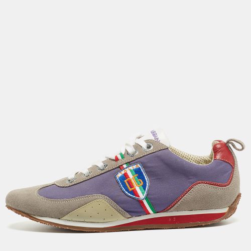 Dolce & Gabbana Multicolor Leather and Suede Low Top Sneakers Size 44.5 - Dolce & Gabbana - Modalova