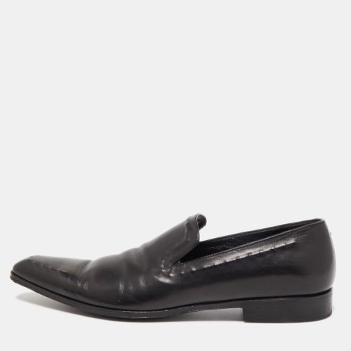 Dolce & Gabbana Black Leather Slip On Loafers Size 42.5 - Dolce & Gabbana - Modalova