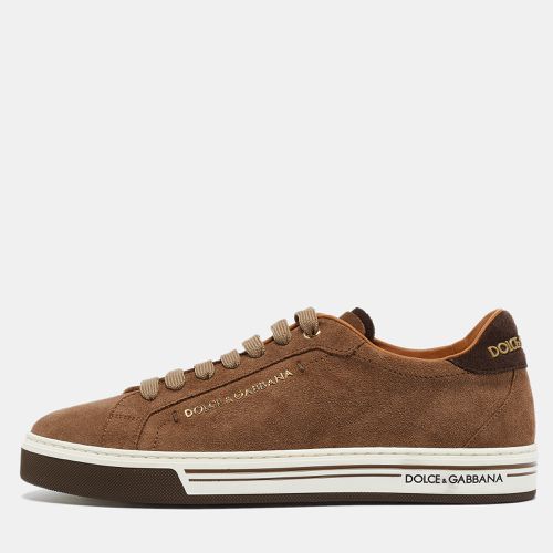 Dolce & Gabbana Brown Suede Low Top Sneakers Size 39 - Dolce & Gabbana - Modalova