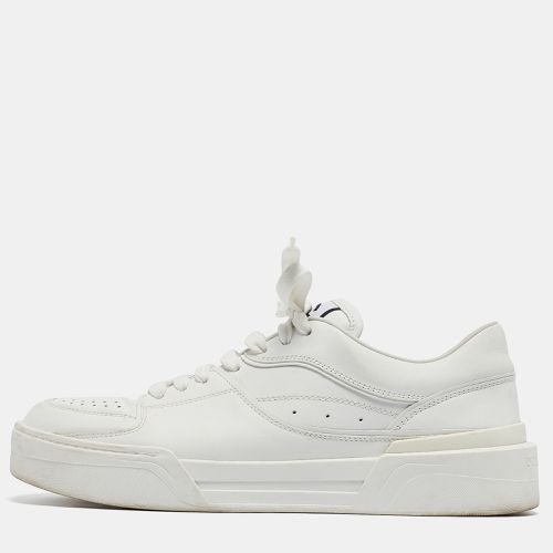 Dolce & Gabbana White Leather Low Top Sneakers Size 42.5 - Dolce & Gabbana - Modalova