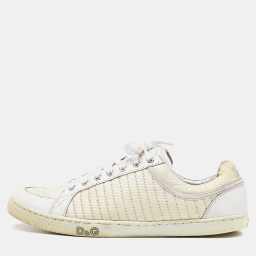 Dolce & Gabbana White Leather and Nylon Low Top Sneakers Size 41 - Dolce & Gabbana - Modalova