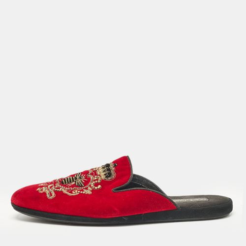 Velvet Embroidered Mules Size 41 - Dolce & Gabbana - Modalova