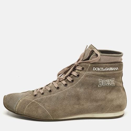 Dolce & Gabbana Grey Suede High Top Sneakers Size 43.5 - Dolce & Gabbana - Modalova