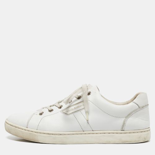 Dolce & Gabbana White Leather Lace Up Sneakers Size 41 - Dolce & Gabbana - Modalova