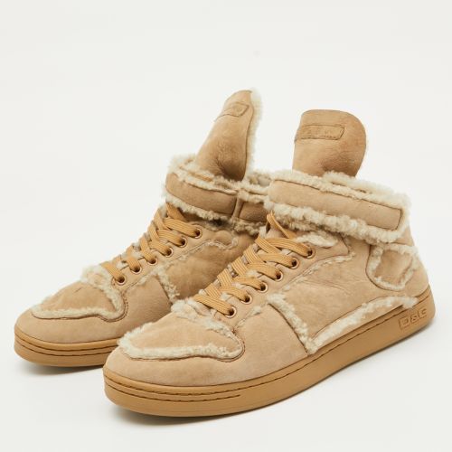 Suede and Shearling Snow Ankle Boots Size 41 - Dolce & Gabbana - Modalova