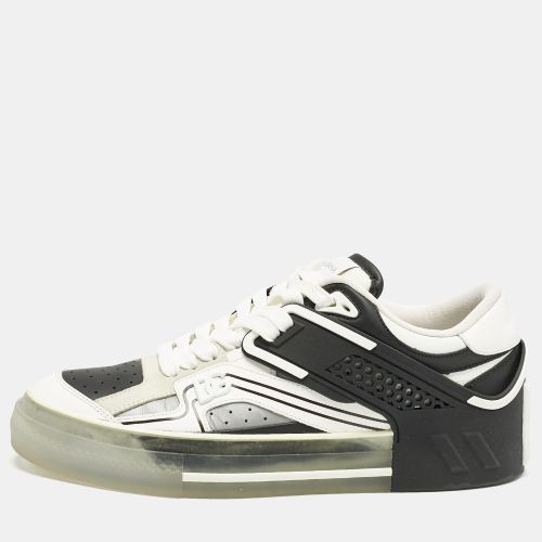 Dolce & Gabbana White/Black Leather and Rubber Custom 2.Zero Sneakers Size 43 - Dolce & Gabbana - Modalova