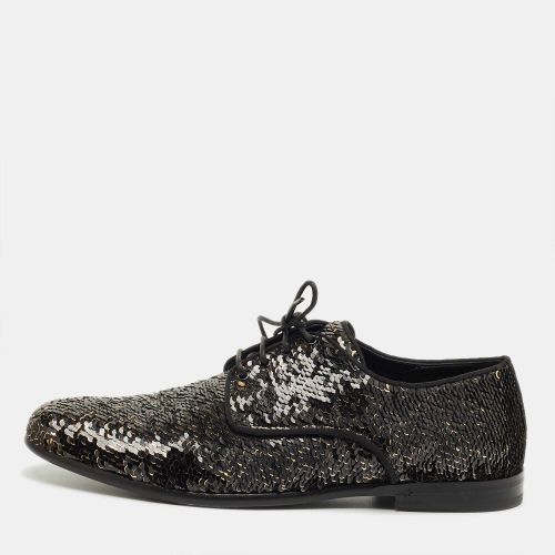 Dolce & Gabbana Black/Gold Sequin Derby Size 42 - Dolce & Gabbana - Modalova
