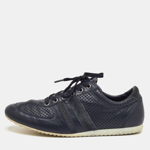 Size 42 Perforated Leather and Suede Low Top Sneakers - Dolce & Gabbana - Modalova