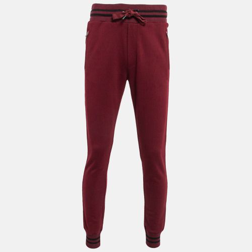 Dolce & Gabbana Burgundy Cotton Knit Jogger Pants S - Dolce & Gabbana - Modalova