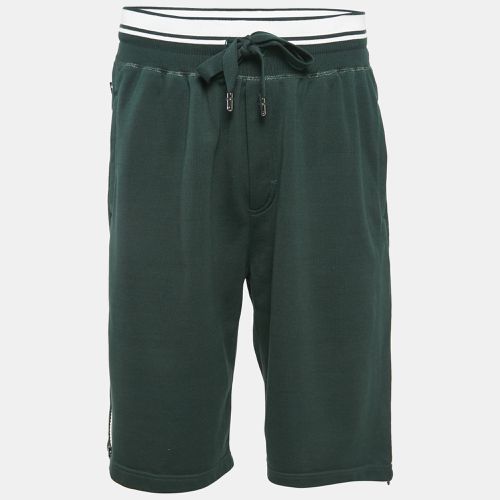 Dolce & Gabbana Green Cotton Knit Drawstring Shorts M - Dolce & Gabbana - Modalova