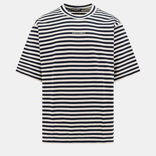 Dolce & Gabbana Black Striped Cotton T-Shirt S - Dolce & Gabbana - Modalova