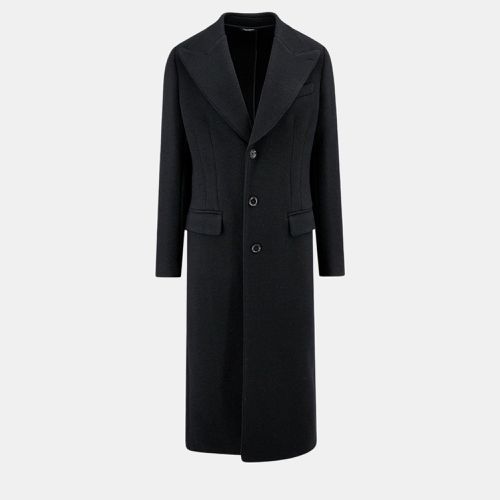 Dolce & Gabbana Black Virgin wool blend flared Coat IT 52 - Dolce & Gabbana - Modalova