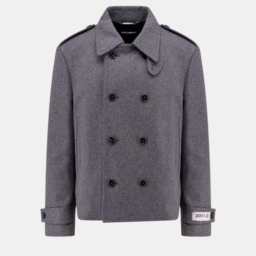 Dolce & Gabbana Grey Cashmere and wool caban Re-Edition Coat IT 52 - Dolce & Gabbana - Modalova