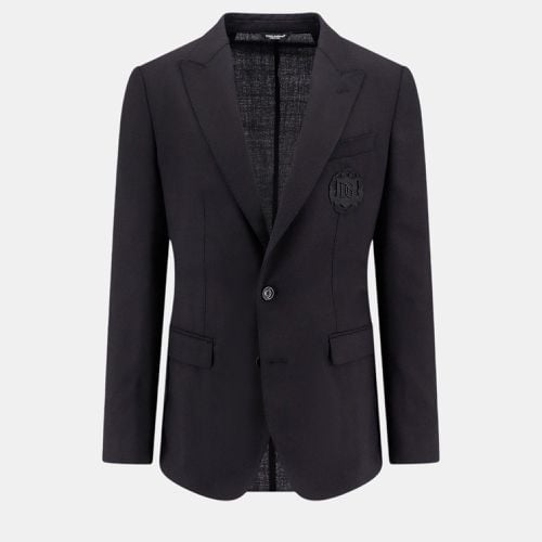 Dolce & Gabbana Black Taormina Wool Blazer IT 52 - Dolce & Gabbana - Modalova