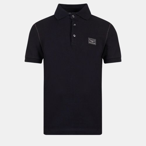 Dolce & Gabbana Black Cotton piquet Polo Shirt IT 48 - Dolce & Gabbana - Modalova