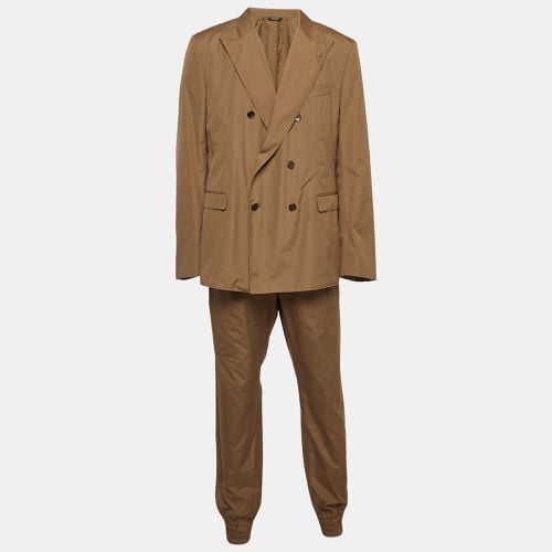 Dolce & Gabbana Brown Cotton Double-Breasted Pants Suit 4XL - Dolce & Gabbana - Modalova