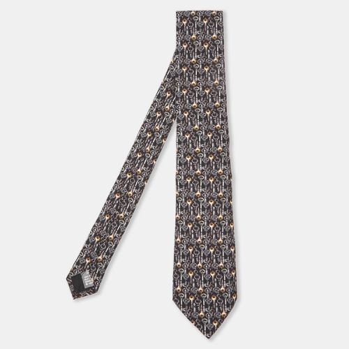 Dolce & Gabbana Black Key Print Silk Classic Tie - Dolce & Gabbana - Modalova