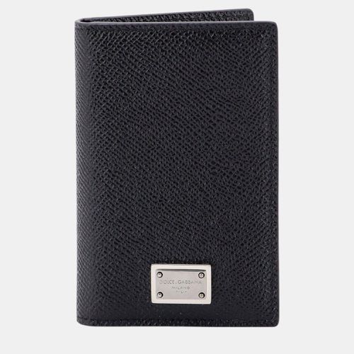 Dolce & Gabbana Black Leather Card Holder - Dolce & Gabbana - Modalova