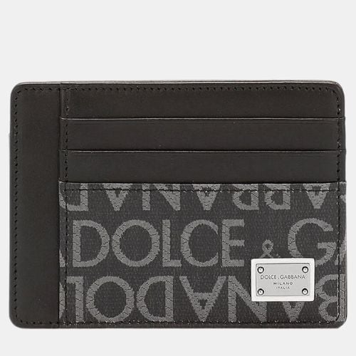 Dolce & Gabbana Black Leather Card Holder - Dolce & Gabbana - Modalova