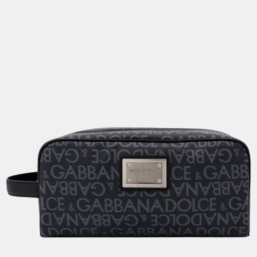 Dolce & Gabbana Black Canvas Beauty Case - Dolce & Gabbana - Modalova