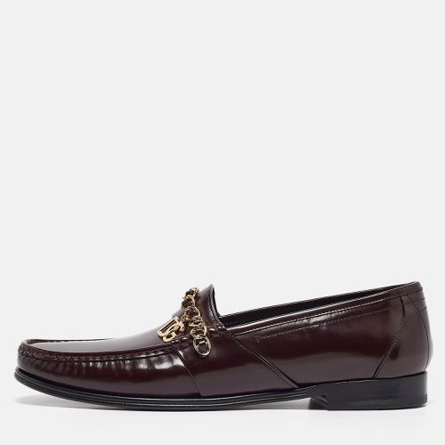 Dolce & Gabbana Brown Leather Slip On Loafers Size 46 - Dolce & Gabbana - Modalova