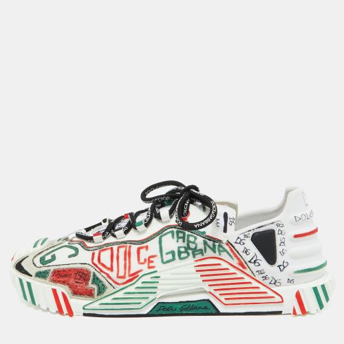 Dolce & Gabbana Multicolor Canvas and Leather Graffiti Print Ns1 Low Top Sneakers Size 44 - Dolce & Gabbana - Modalova