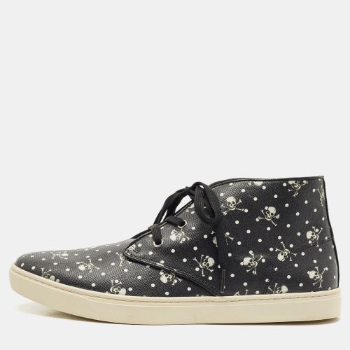 Dolce & Gabbana Black Coated Canvas Skeleton LDN High Top Sneakers Size 44 - Dolce & Gabbana - Modalova