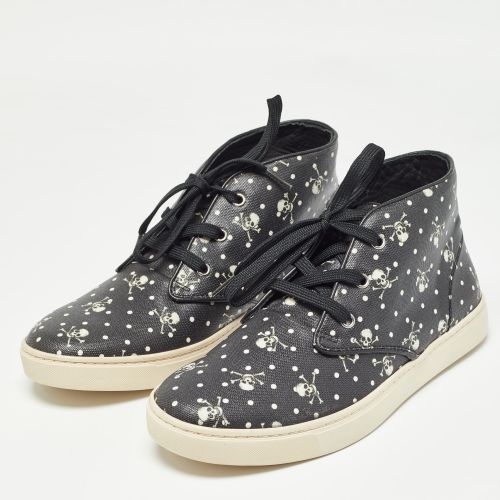 Skull and Cross Bone Print Canvas High Top Sneakers Size 41 - Dolce & Gabbana - Modalova